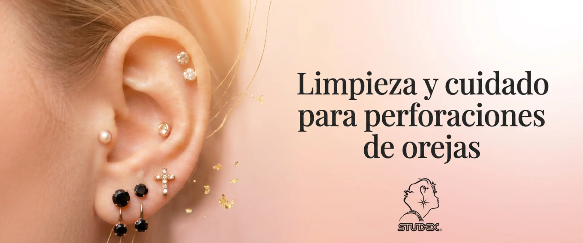 limpieza y cuidado para las perforaciones de oreja lóbulos helix tragus conch rook industrial en Panamá